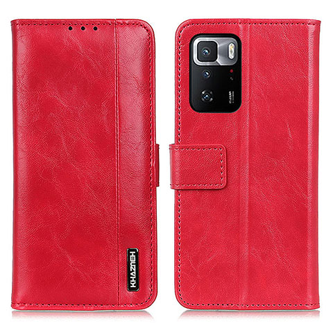 Coque Portefeuille Livre Cuir Etui Clapet M11L pour Xiaomi Redmi Note 10 Pro 5G Rouge