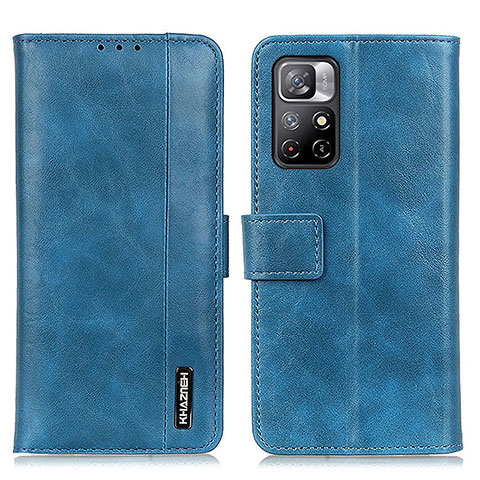 Coque Portefeuille Livre Cuir Etui Clapet M11L pour Xiaomi Redmi Note 11 5G Bleu