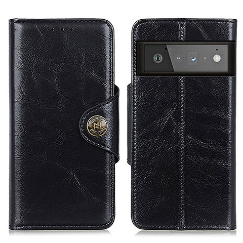 Coque Portefeuille Livre Cuir Etui Clapet M12L pour Google Pixel 6 Pro 5G Noir