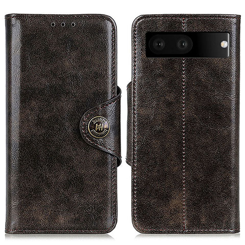 Coque Portefeuille Livre Cuir Etui Clapet M12L pour Google Pixel 7 5G Bronze