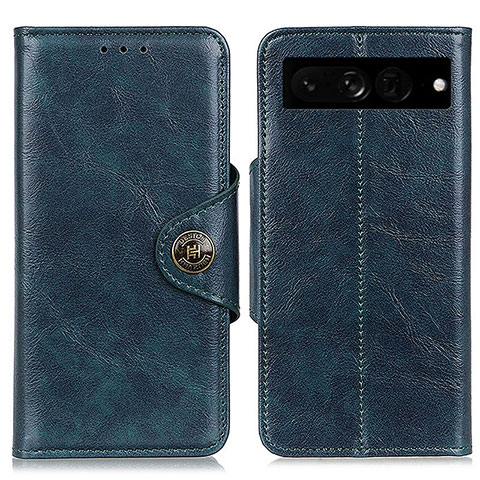 Coque Portefeuille Livre Cuir Etui Clapet M12L pour Google Pixel 7 Pro 5G Bleu