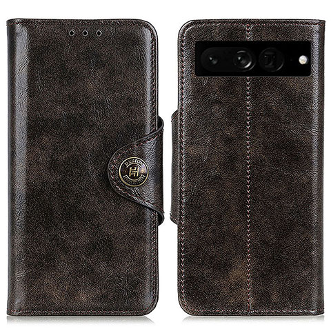 Coque Portefeuille Livre Cuir Etui Clapet M12L pour Google Pixel 7 Pro 5G Bronze