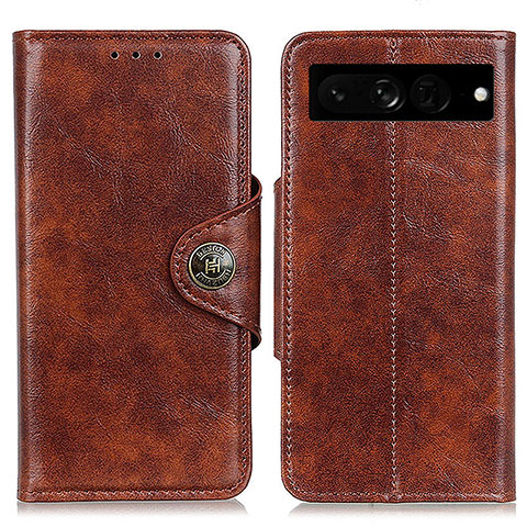 Coque Portefeuille Livre Cuir Etui Clapet M12L pour Google Pixel 7 Pro 5G Marron