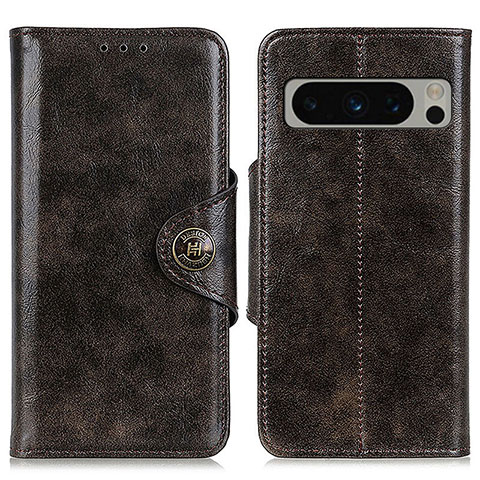 Coque Portefeuille Livre Cuir Etui Clapet M12L pour Google Pixel 8 Pro 5G Bronze