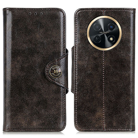 Coque Portefeuille Livre Cuir Etui Clapet M12L pour Huawei Nova Y91 Bronze