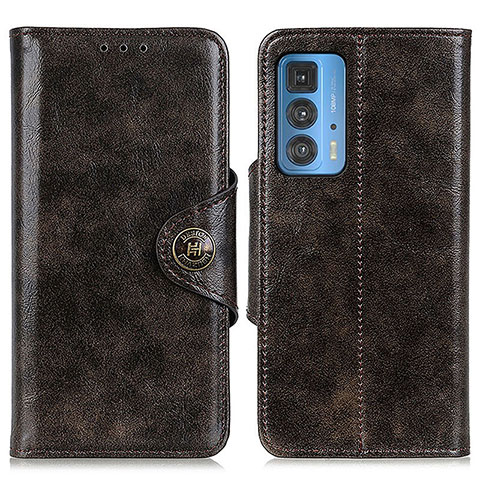 Coque Portefeuille Livre Cuir Etui Clapet M12L pour Motorola Moto Edge 20 Pro 5G Bronze