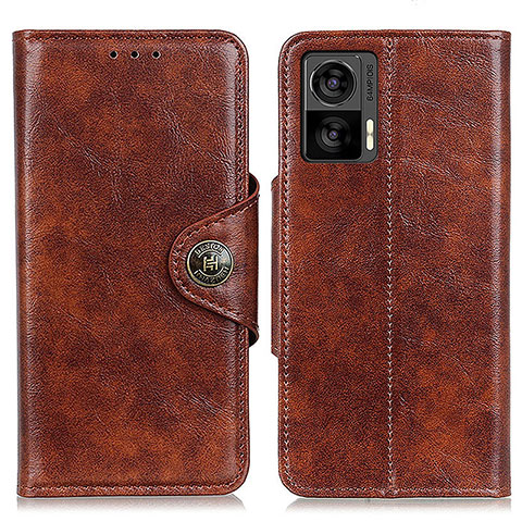 Coque Portefeuille Livre Cuir Etui Clapet M12L pour Motorola Moto Edge 30 Lite 5G Marron