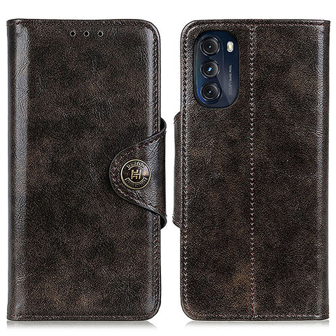 Coque Portefeuille Livre Cuir Etui Clapet M12L pour Motorola Moto G 5G (2022) Bronze