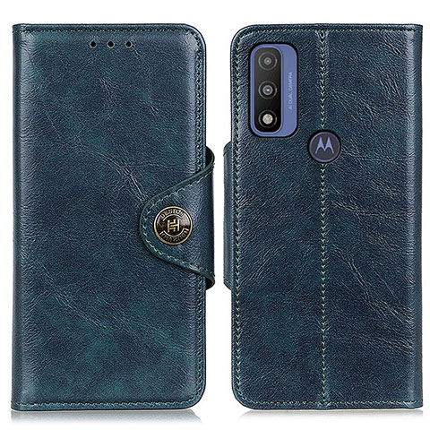 Coque Portefeuille Livre Cuir Etui Clapet M12L pour Motorola Moto G Pure Bleu