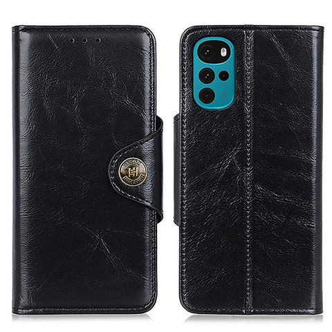 Coque Portefeuille Livre Cuir Etui Clapet M12L pour Motorola Moto G22 Noir