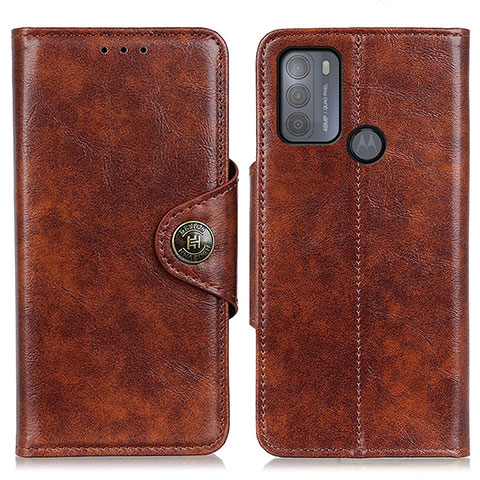 Coque Portefeuille Livre Cuir Etui Clapet M12L pour Motorola Moto G50 Marron