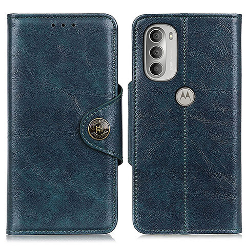 Coque Portefeuille Livre Cuir Etui Clapet M12L pour Motorola Moto G51 5G Bleu