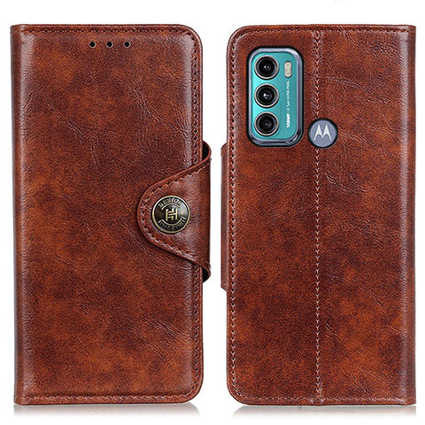 Coque Portefeuille Livre Cuir Etui Clapet M12L pour Motorola Moto G60 Marron