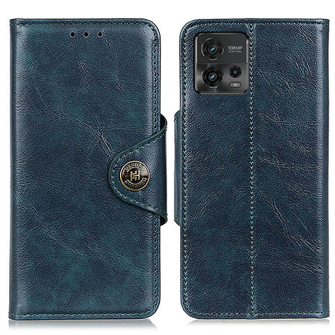 Coque Portefeuille Livre Cuir Etui Clapet M12L pour Motorola Moto G72 Bleu