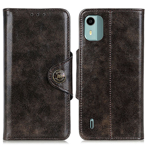 Coque Portefeuille Livre Cuir Etui Clapet M12L pour Nokia C12 Plus Bronze