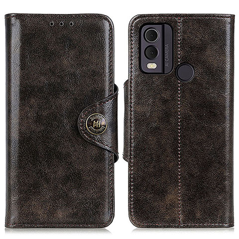 Coque Portefeuille Livre Cuir Etui Clapet M12L pour Nokia C22 Bronze