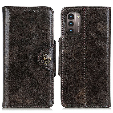 Coque Portefeuille Livre Cuir Etui Clapet M12L pour Nokia G21 Bronze