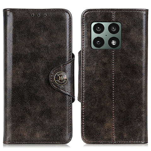 Coque Portefeuille Livre Cuir Etui Clapet M12L pour OnePlus 10 Pro 5G Bronze