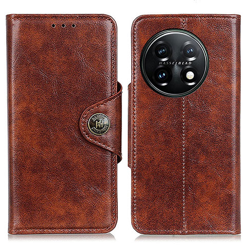 Coque Portefeuille Livre Cuir Etui Clapet M12L pour OnePlus 11 5G Marron