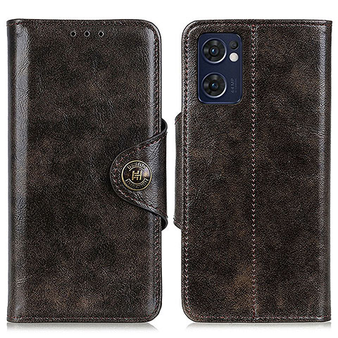 Coque Portefeuille Livre Cuir Etui Clapet M12L pour OnePlus Nord CE 2 5G Bronze