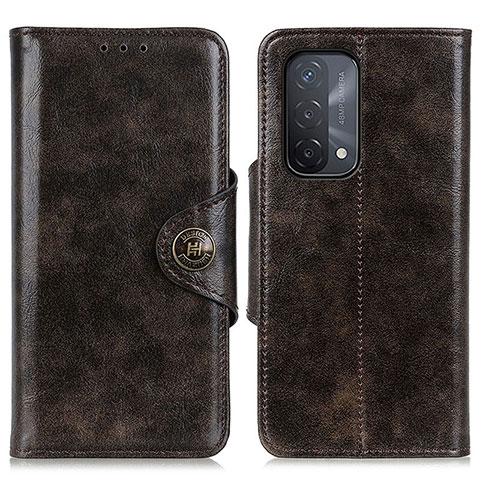 Coque Portefeuille Livre Cuir Etui Clapet M12L pour Oppo A54 5G Bronze