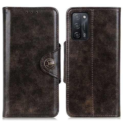 Coque Portefeuille Livre Cuir Etui Clapet M12L pour Oppo A56 5G Bronze