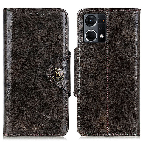 Coque Portefeuille Livre Cuir Etui Clapet M12L pour Oppo F21 Pro 4G Bronze