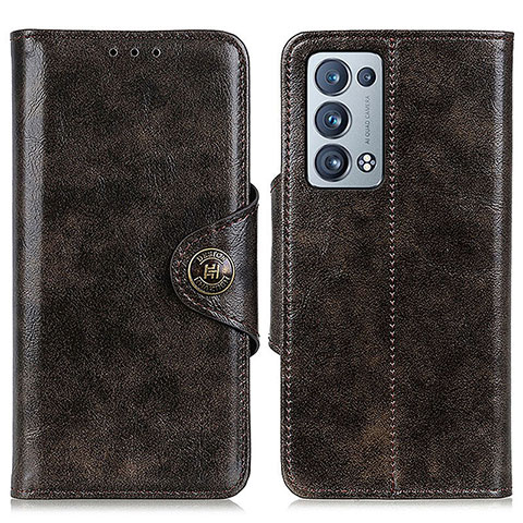 Coque Portefeuille Livre Cuir Etui Clapet M12L pour Oppo Reno6 Pro 5G Bronze