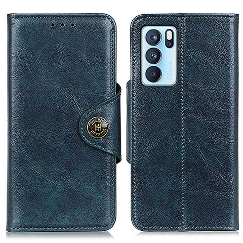 Coque Portefeuille Livre Cuir Etui Clapet M12L pour Oppo Reno6 Pro 5G India Bleu