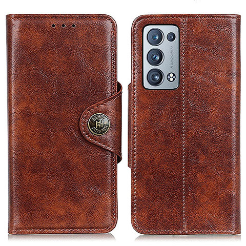 Coque Portefeuille Livre Cuir Etui Clapet M12L pour Oppo Reno6 Pro 5G Marron