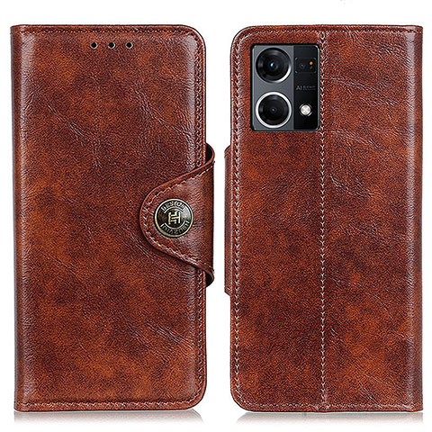 Coque Portefeuille Livre Cuir Etui Clapet M12L pour Oppo Reno7 4G Marron