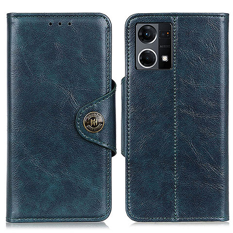 Coque Portefeuille Livre Cuir Etui Clapet M12L pour Oppo Reno8 4G Bleu