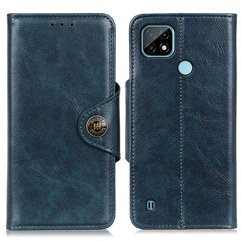 Coque Portefeuille Livre Cuir Etui Clapet M12L pour Realme C21 Bleu