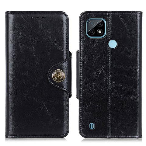 Coque Portefeuille Livre Cuir Etui Clapet M12L pour Realme C21 Noir