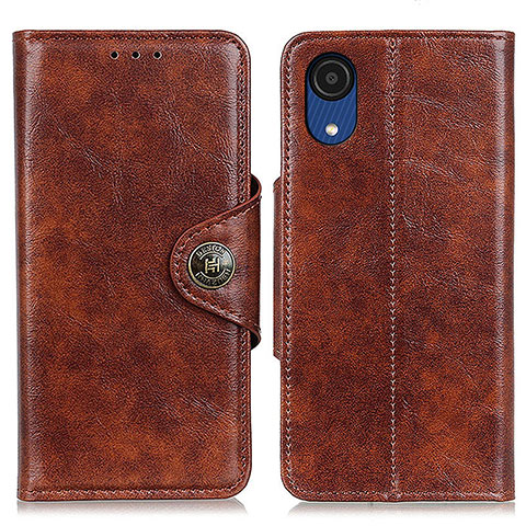 Coque Portefeuille Livre Cuir Etui Clapet M12L pour Samsung Galaxy A03 Core Bronze