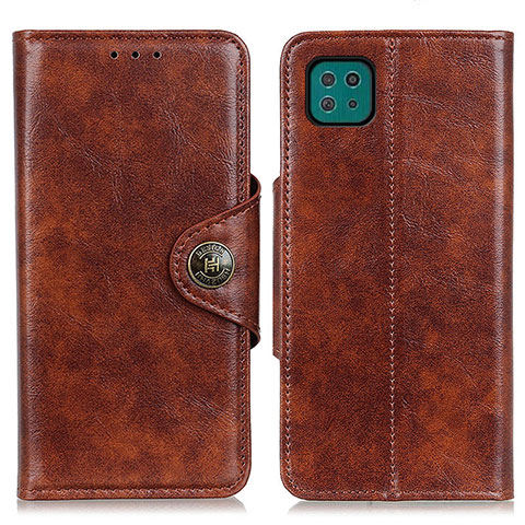 Coque Portefeuille Livre Cuir Etui Clapet M12L pour Samsung Galaxy A22 5G Marron