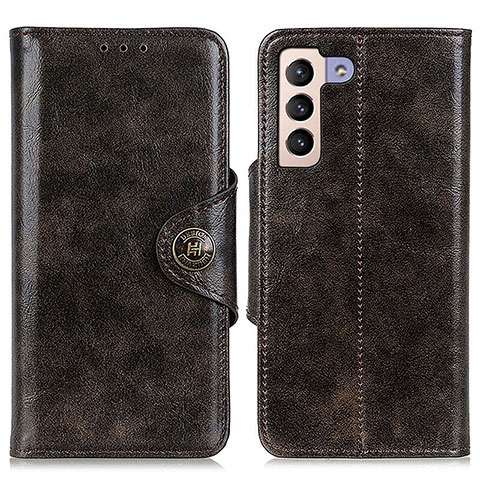 Coque Portefeuille Livre Cuir Etui Clapet M12L pour Samsung Galaxy S21 5G Bronze