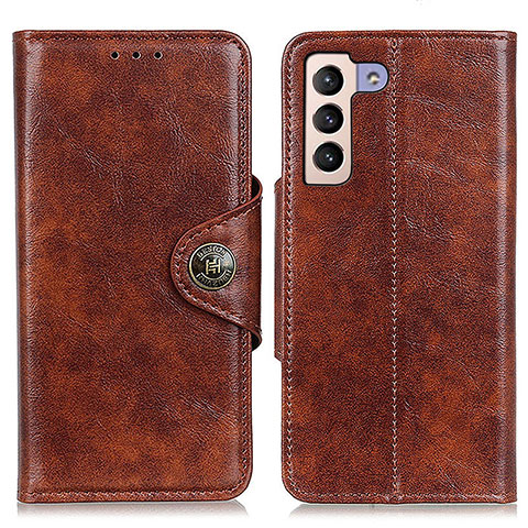 Coque Portefeuille Livre Cuir Etui Clapet M12L pour Samsung Galaxy S21 5G Marron