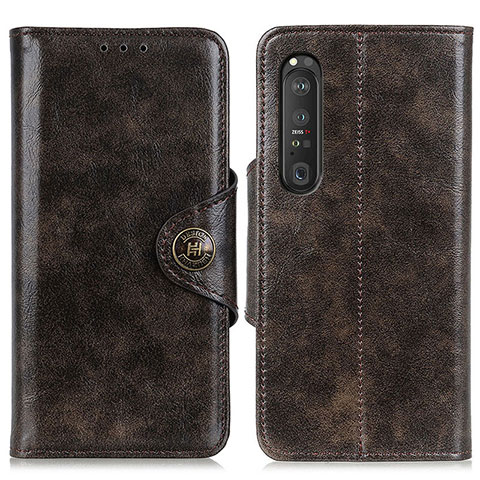 Coque Portefeuille Livre Cuir Etui Clapet M12L pour Sony Xperia 1 III Bronze