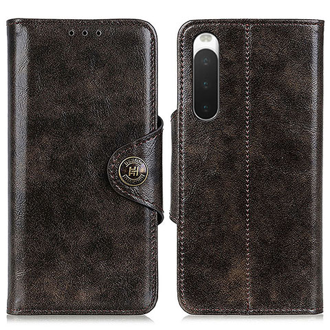 Coque Portefeuille Livre Cuir Etui Clapet M12L pour Sony Xperia 10 IV Bronze