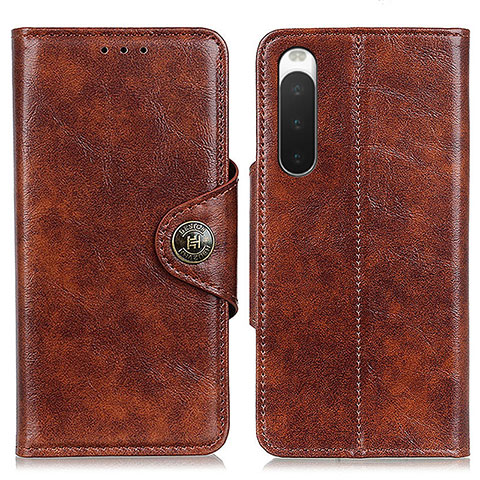 Coque Portefeuille Livre Cuir Etui Clapet M12L pour Sony Xperia 10 IV Marron