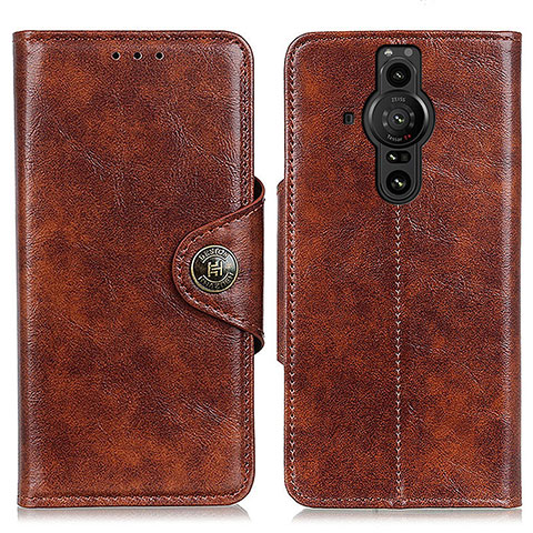 Coque Portefeuille Livre Cuir Etui Clapet M12L pour Sony Xperia PRO-I Marron