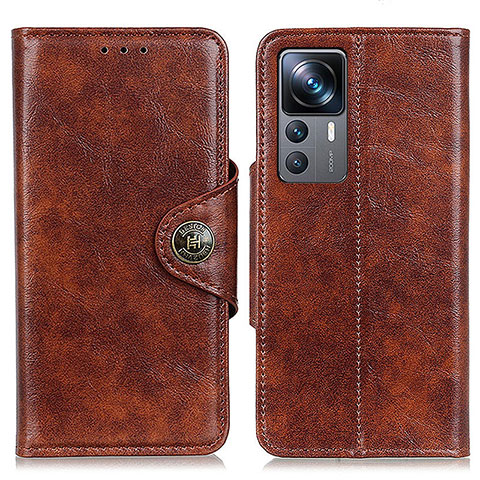 Coque Portefeuille Livre Cuir Etui Clapet M12L pour Xiaomi Mi 12T Pro 5G Marron