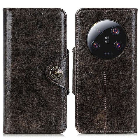 Coque Portefeuille Livre Cuir Etui Clapet M12L pour Xiaomi Mi 13 Ultra 5G Bronze