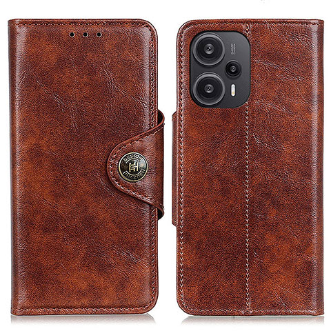 Coque Portefeuille Livre Cuir Etui Clapet M12L pour Xiaomi Poco F5 5G Marron