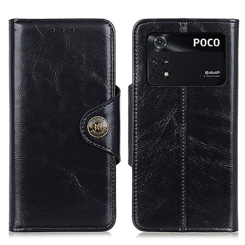 Coque Portefeuille Livre Cuir Etui Clapet M12L pour Xiaomi Poco M4 Pro 4G Noir