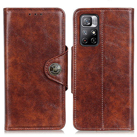 Coque Portefeuille Livre Cuir Etui Clapet M12L pour Xiaomi Poco M4 Pro 5G Marron