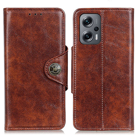 Coque Portefeuille Livre Cuir Etui Clapet M12L pour Xiaomi Poco X4 GT 5G Marron