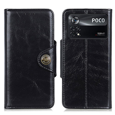 Coque Portefeuille Livre Cuir Etui Clapet M12L pour Xiaomi Poco X4 Pro 5G Noir