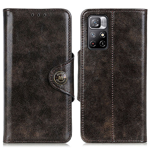 Coque Portefeuille Livre Cuir Etui Clapet M12L pour Xiaomi Redmi Note 11S 5G Bronze